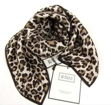 R-ISM 리듬 스카프 미사용 실크 레오파드 무늬 브랜드 여성용