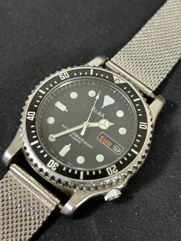 세이코 알바 다이버풍 쿼츠 작동 중