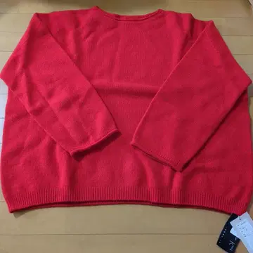 미사용품 cafune 레드 캐시미어 울 니트