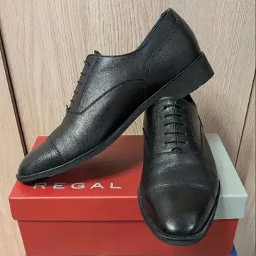 [ 새상품급 ] 리걸 넓은 3E 폭 방수 스트레이트 팁 블랙 27.0cm