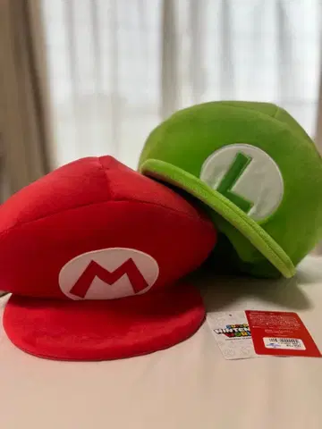 USJ 공식 마리오 루이지 모자 프리 사이즈 2개 세트