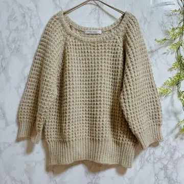 BEAUTY&YOUTH UNITED 알파카 와플 편직 니트 이탈리아제