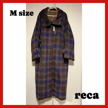 [ 새상품급 ] reca zena 체크 무늬 롱 코트 M 사이즈