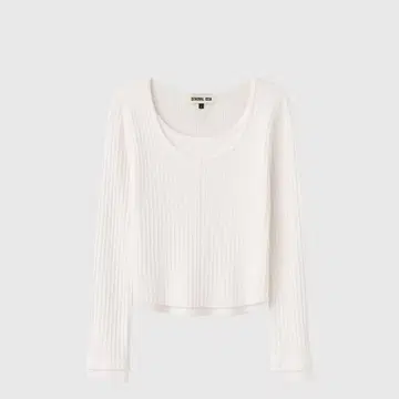 GENERAL IDEA 니트 한국 더블 레이어드 롱 슬리브 니트