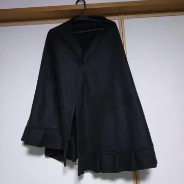 기모노 케이프 망토 블랙 프릴 포함