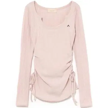 andmary Lala shirring ribbon tops pink