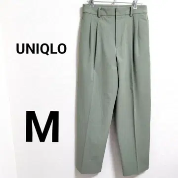 새상품급 UNIQLO 유니클로 와이드 팬츠 M 그린
