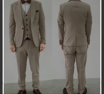 베이지 남성용 턱시도