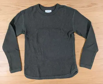 미사용 FULLCOUNT(풀카운트) 헤비 웨이트 와플 T셔츠 38 카키