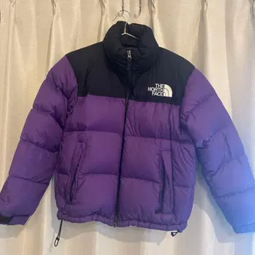THE NORTH FACE 눕시 다운 자켓 S 보라색/블랙 퍼플