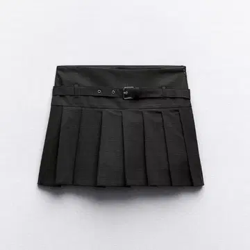 zara 박스 플리츠 스칸츠