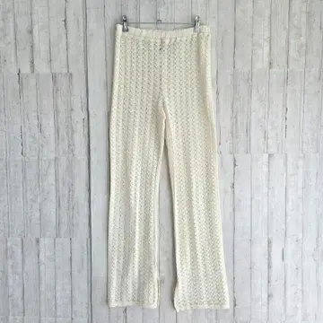 아즈노즈 핑키 레이스 팬츠 비침 크로셰 니트 슬릿 프리