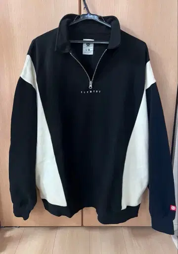 ELEMENT 하프 지퍼 맨투맨 L 블랙