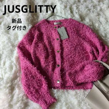 새상품 JUSGLITTY 저스길리티 트위디 크루 가디건