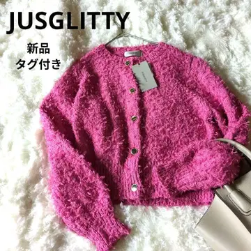 새상품 JUSGLITTY 저스길리티 트위디 크루 가디건