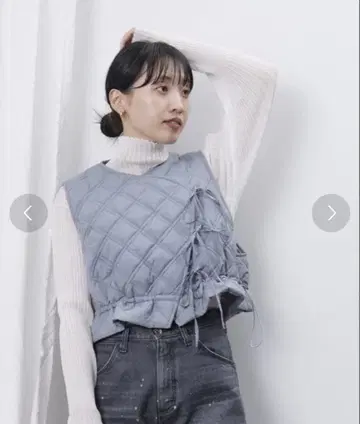 그레이 퀼팅 다운 베스트 사이즈 F