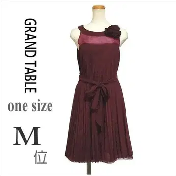 [그랜터블] 보르도 계열 플리츠 쉬폰 드레스 포멀 일본제 M 사이즈