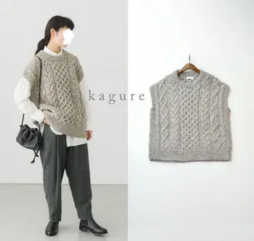 카구레 kagure 페루 컬러 네프 니트 베스트