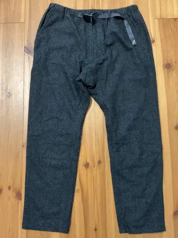 그라미치 울 팬츠 글렌체크 L 그레이