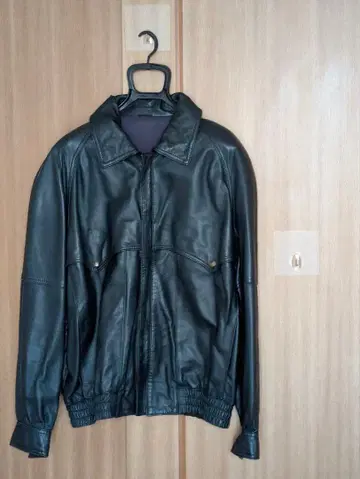 가죽 자켓 블루종 아우터 남성용 L/XL 네이비 스페인산