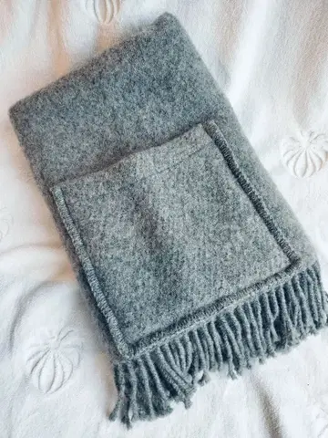 [ 새상품급 ] LAPUAN KANKURIT 라푸안칸쿠리트 그레이 숄