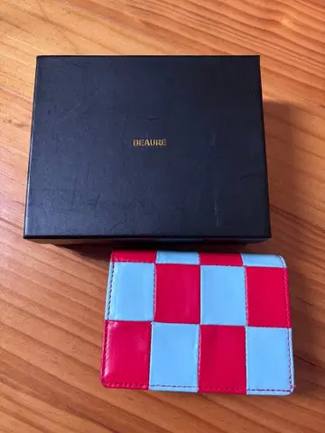 BEAURE 체크 무늬 접이식 지갑 [ BEAMS ] 박스 있음