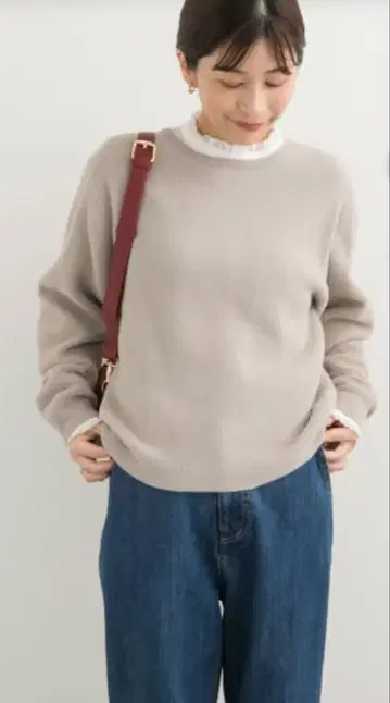 미니 샤기 니트