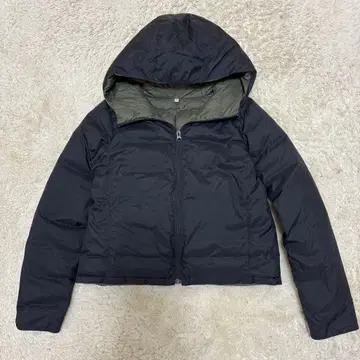 무인양품 다운 자켓 경량 호주 다운 포켓터블 후드 블루종
