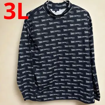 [새상품급] TRANSCONTINENTS 모크넥 셔츠 네이비&화이트 3L