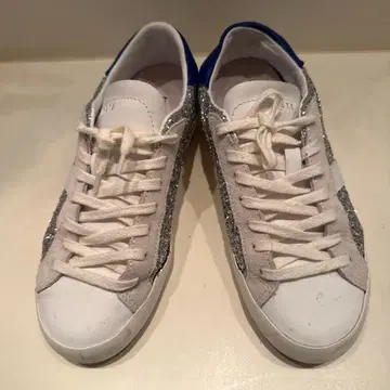 DATE 데이트 화이트 글리터 스니커즈