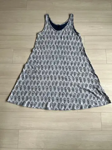 45rpm studio 인디고 염색 슬리브리스 A라인 원피스 M