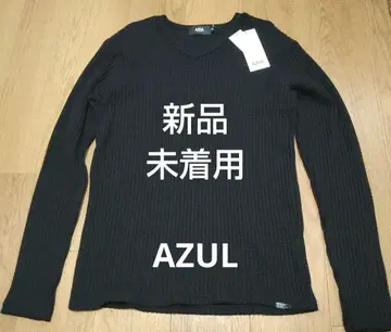 AZUL V넥 와플 티셔츠