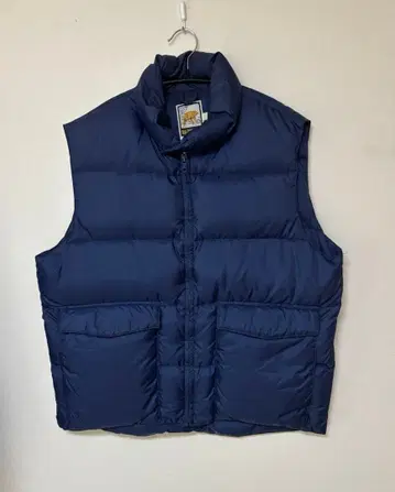 구제 의류 GOLDEN BEAR 다운 베스트 L 상당 네이비 골든베어