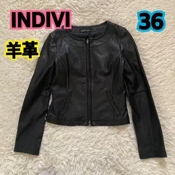 INDIVI 양가죽 자켓 36 블랙