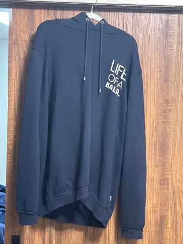 BALR. 네이비 XL 후드 부착 후드티