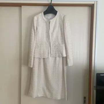 베이지 자켓 원피스 세트