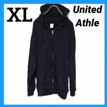지퍼 후드티 블랙 XL 사이즈 United Athle