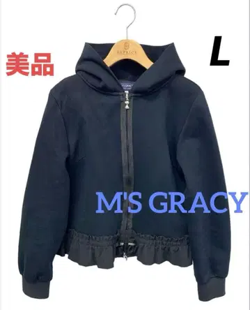 새상품급 M'S GRACY 후드 자켓 리본 참 더블 지퍼 L