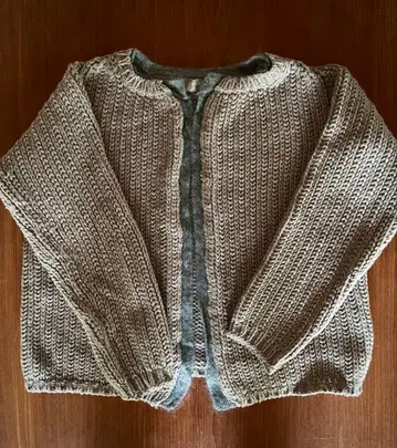 Cividini 니트 가디건 베이지 그레이