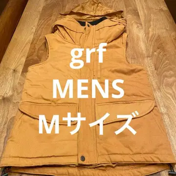 grf 후드 부착 카멜 다운 베스트 M 사이즈