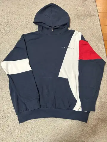 CRONOS 컬러 블록 후드티 사이즈 L