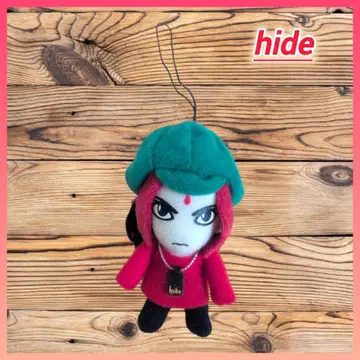 hide 마스코트 봉제 인형 빨간색 그린