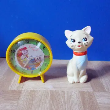 구 미쓰비시 은행 오샤레 캣 저금통과 어린이 완구 탁상 시계 무료 배송