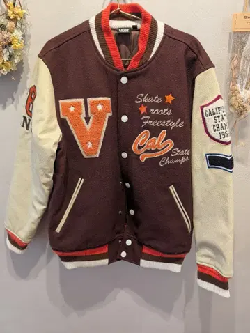 반스 캘리포니아 바시티 자켓 반스 브라운