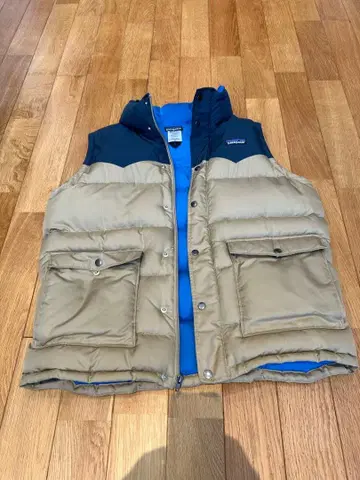 patagonia 다운 베스트 M 베이지 네이비