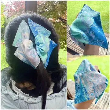 수채화/습식  헤어 클립 비화령님 핸드메이드