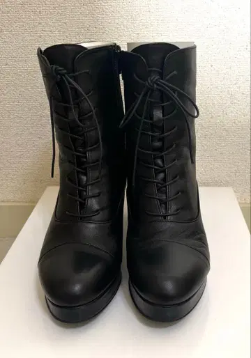 키다리 아저씨 천연 가죽 레이스업 숏부츠