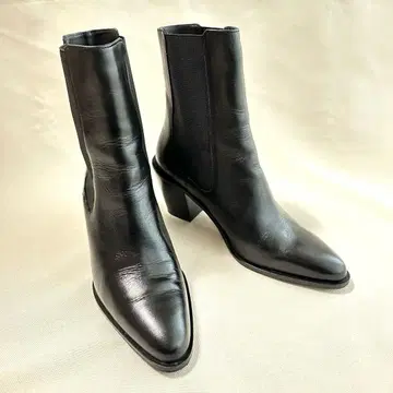 ZARA 자라 사이드 고어 부츠 스틸레토 블랙 38 부츠