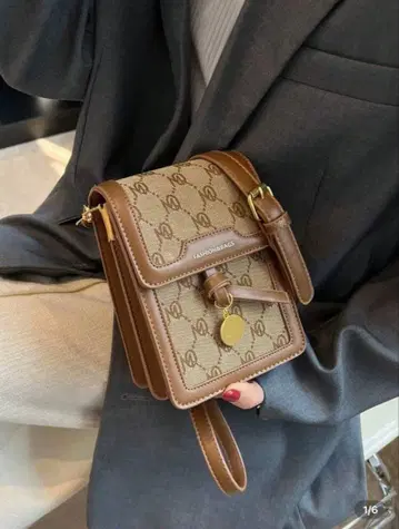 스마트폰 숄더백 브라운/베이지