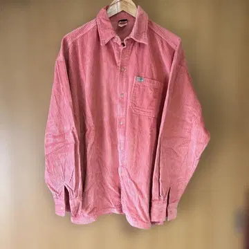 Caltop 코듀로이 긴팔 셔츠 핑크 칼탑